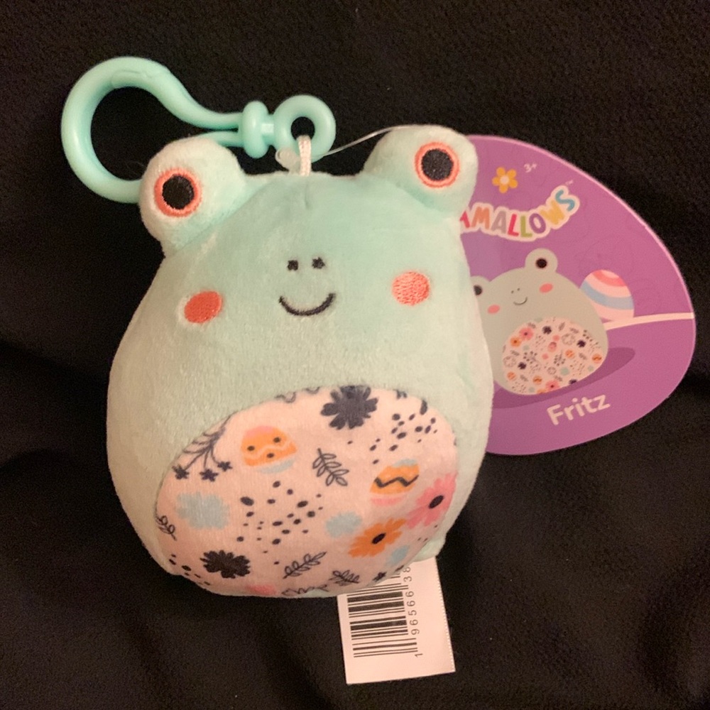 Squishmallows Fritz Frog Easter plush mini clip NWT